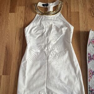 Bebe white dress, size M